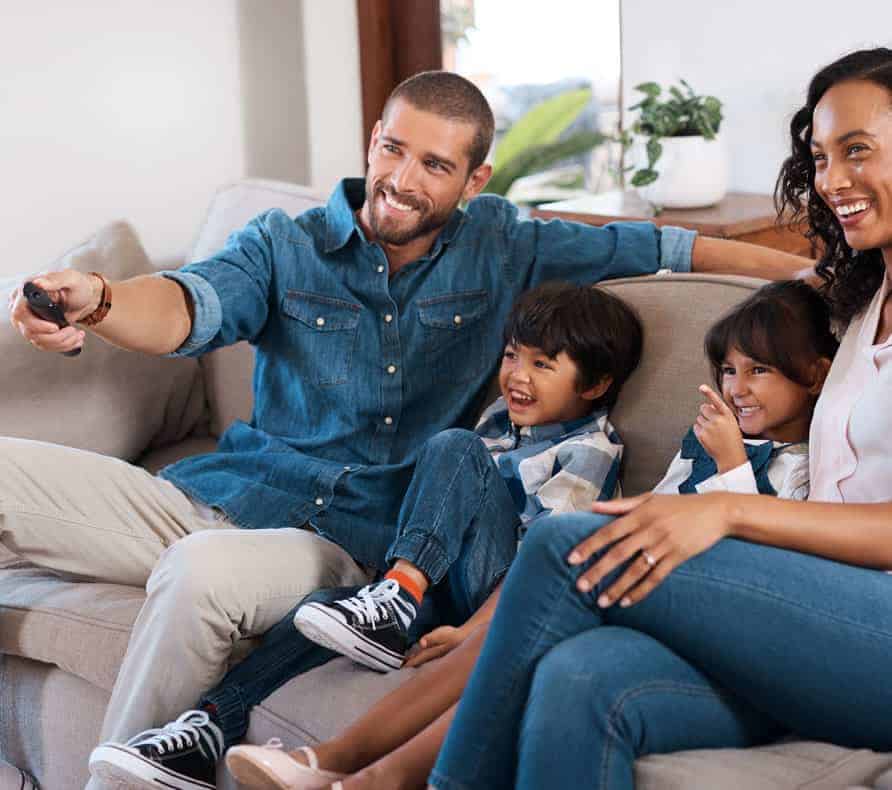 family having fun